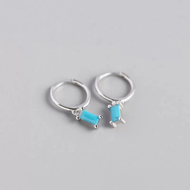 Doroty – Color Zircon Drop Huggie Earrings