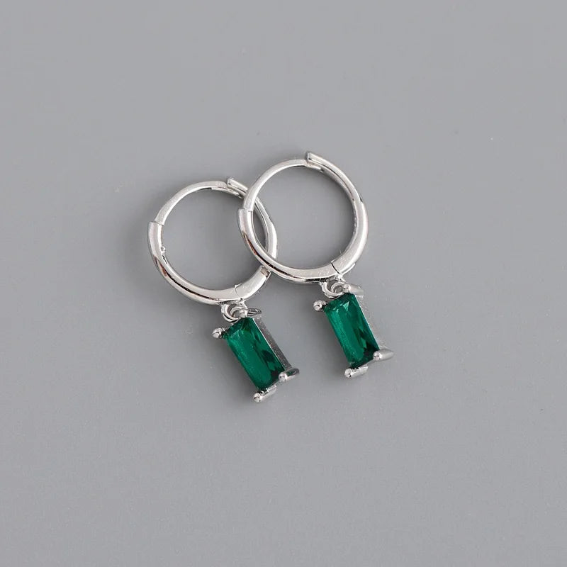 Doroty – Color Zircon Drop Huggie Earrings