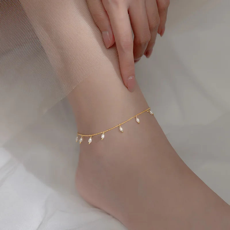 Lina – Freshwater Pearl Anklet