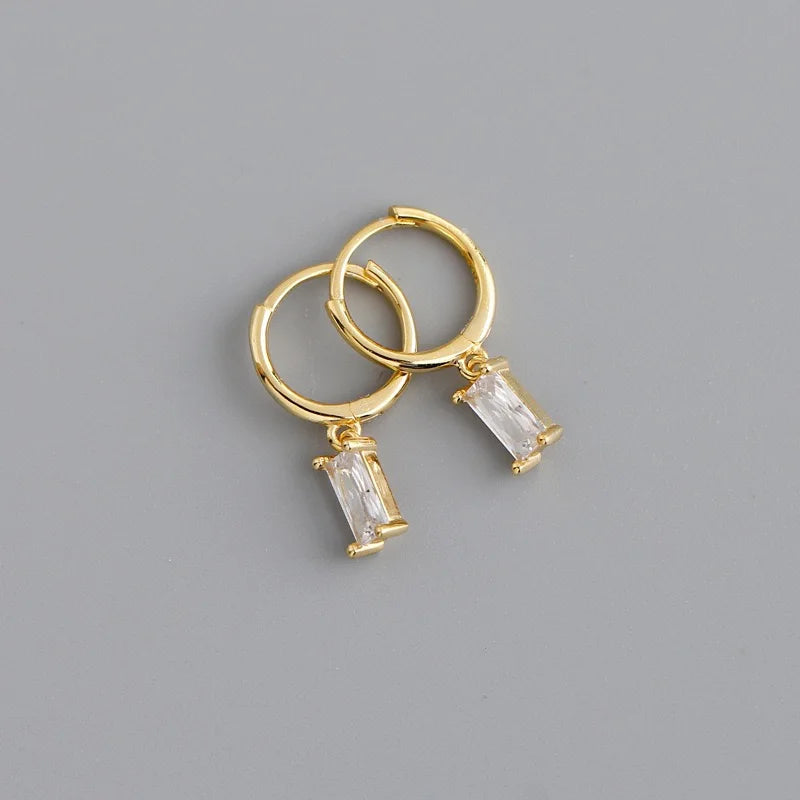 Doroty – Color Zircon Drop Huggie Earrings