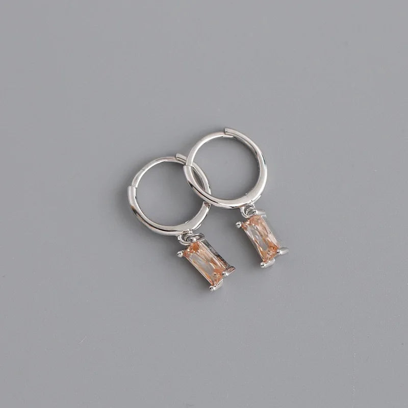 Doroty – Color Zircon Drop Huggie Earrings